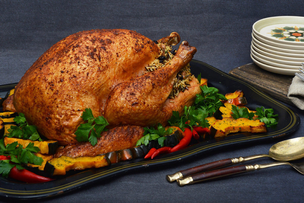 Spice Rubbed Turkey with Wild Rice and Dried Cherry Stuffing | Canadian Turkey